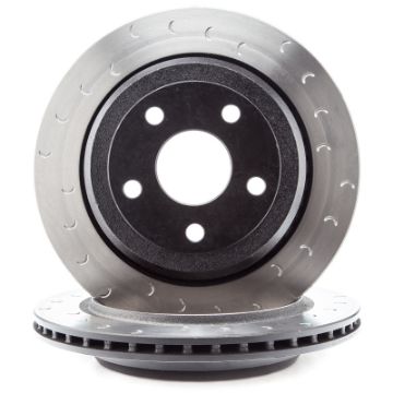 Picture of Alcon 2007+ Jeep JK-JL 330x22mm Rotors 4-Piston Red Calipers Rear Brake Kit (Includes Brake Lines)