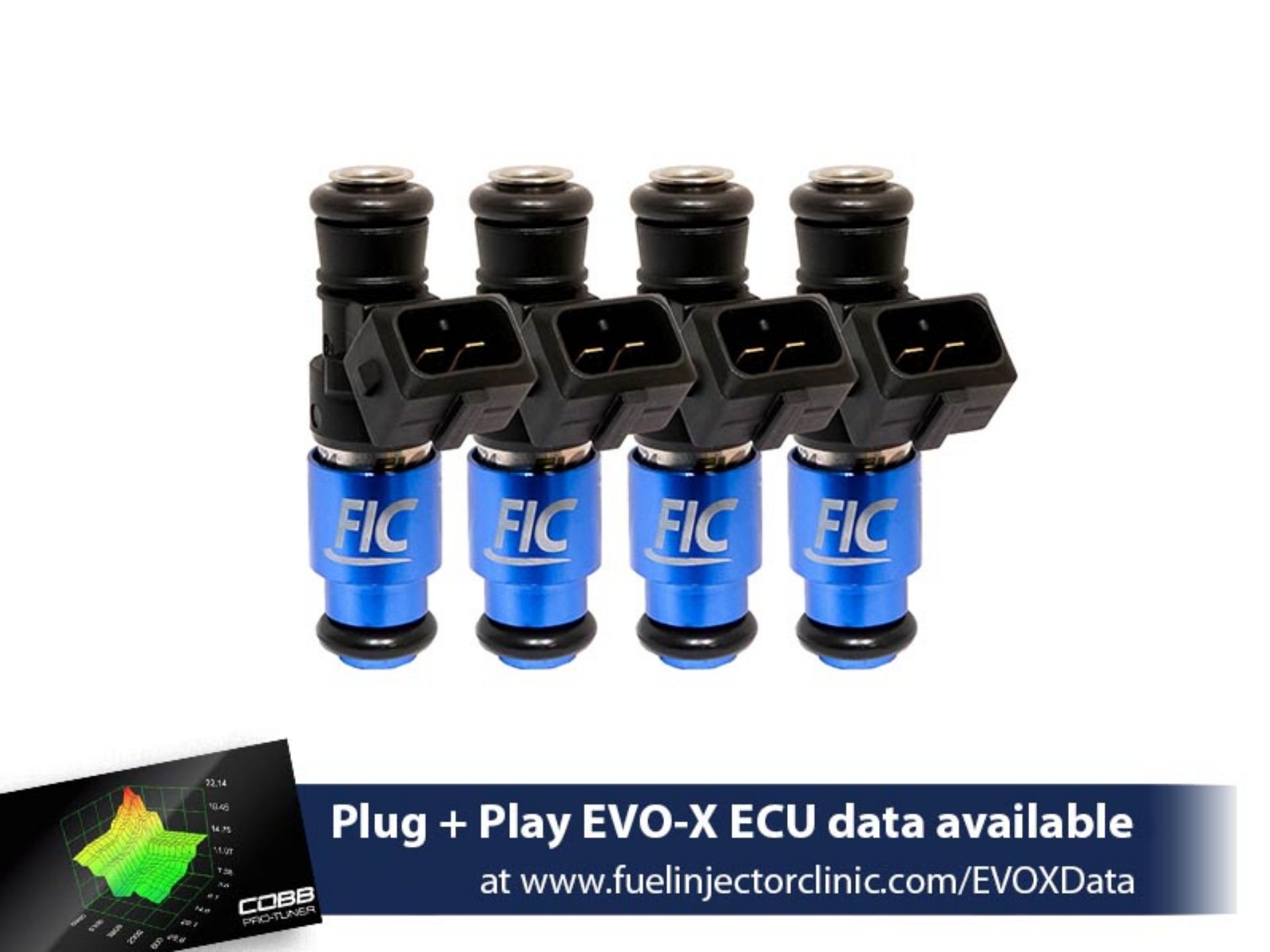 Picture of FIC 1650cc Mitsubishi Evo X Fuel Injector Clinic Injector Set (High-Z)