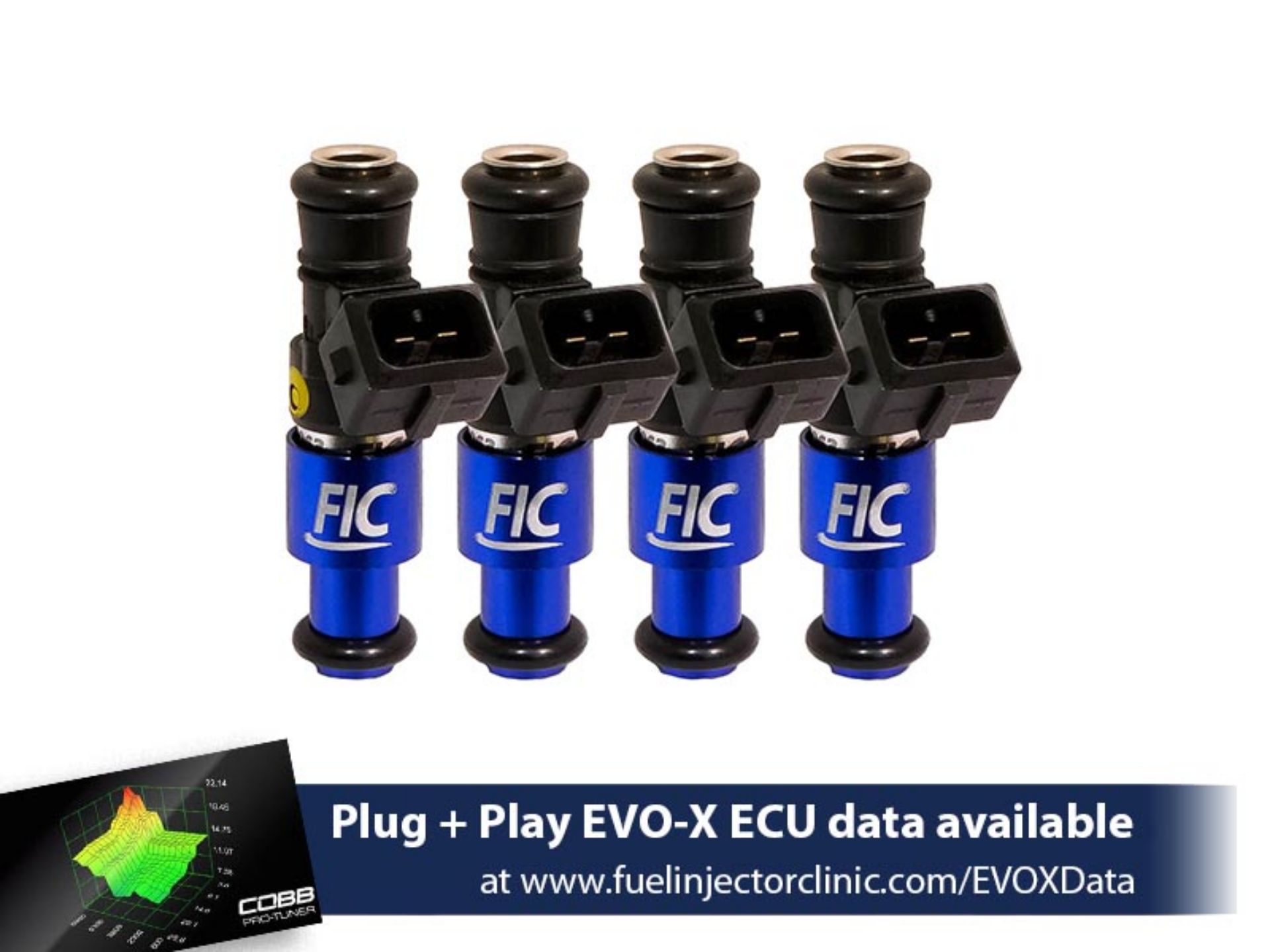 Picture of FIC 1200cc (Previously 1100cc) Mitsubishi Evo X Fuel Injector Clinic Injector Set (High-Z)