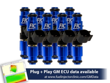 Picture of FIC1650cc (180 lbs/hr at OE 58 PSI fuel pressure) FIC Fuel Injector Clinic Injector Set for LS1 engines (High-Z)