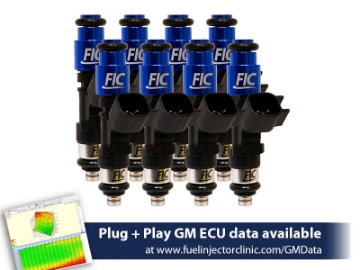 Picture of FIC445cc (50 lbs/hr at OE 58 PSI fuel pressure) FIC Fuel Injector Clinic Injector Set for LS1 engines (High-Z)