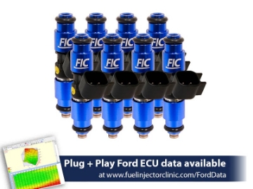 Picture of FIC1440cc (140 lbs/hr at 43.5 PSI fuel pressure) FIC Fuel  Injector Clinic Injector Set for Ford F150 (1985-2003)/Ford Lightning (1993-1995)