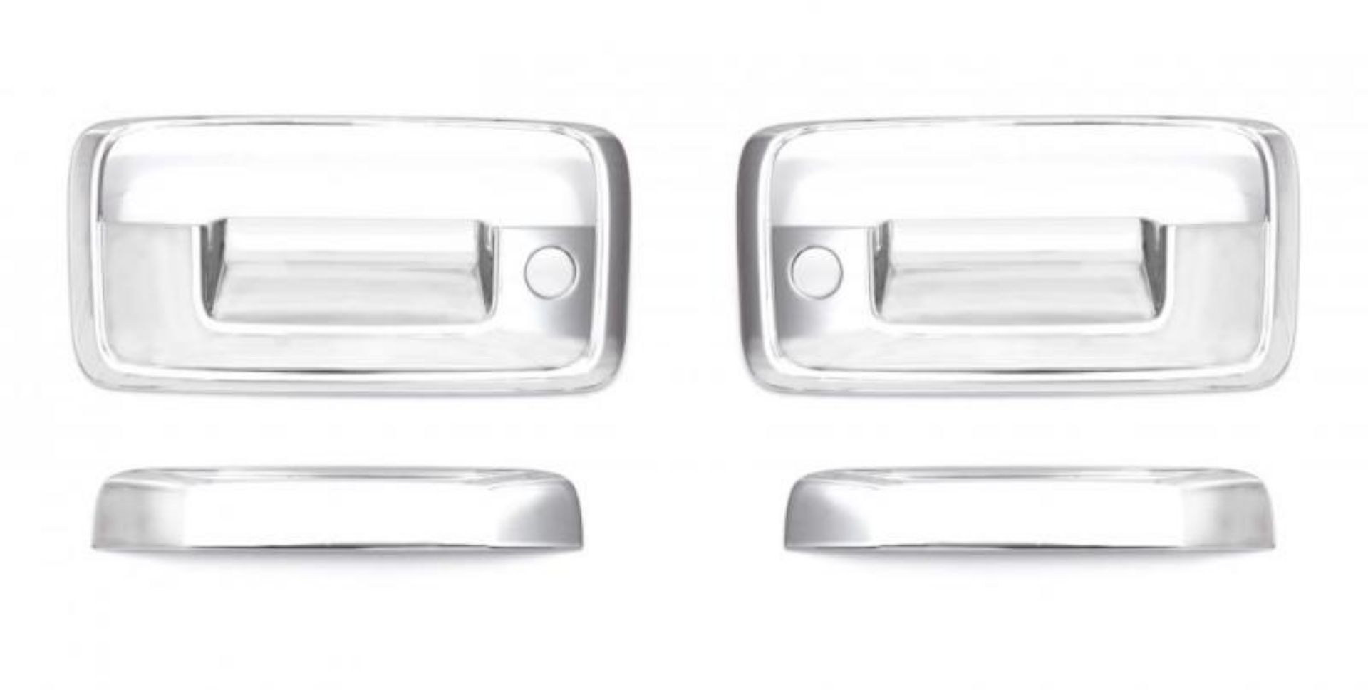 Picture of AVS 15-18 Chevy Silverado 1500 (w/o Rear Camera) Tailgate Handle Cover 2pc - Chrome