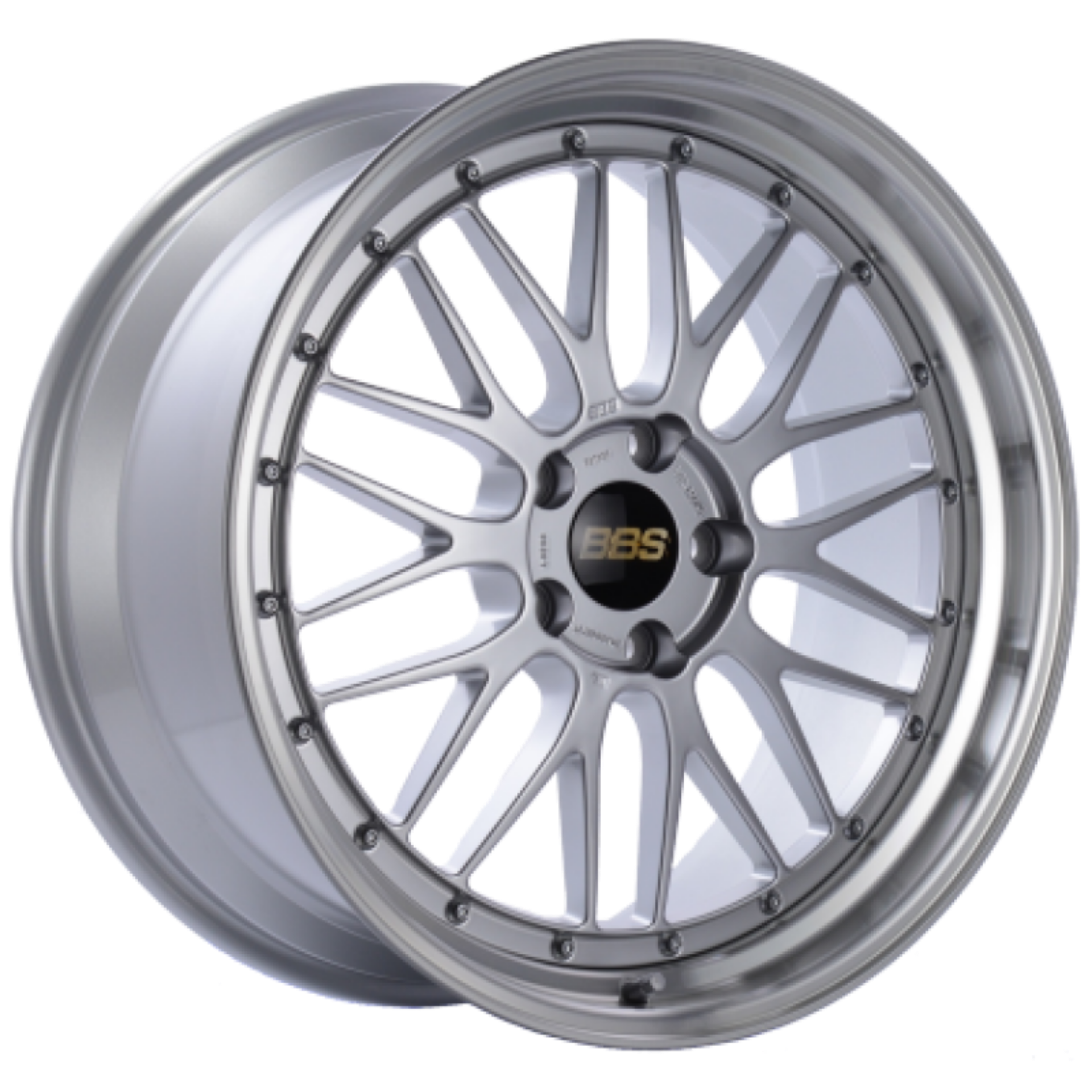 Picture of BBS LM 18x8.5 5x112 ET38 Diamond Silver Center / Diamond Cut Lip Wheel PFS/Clip Required