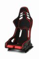 Picture of Recaro Podium (Large) CFK Carbon Fiber Left Hand Seat - Black Alcantara/Red Leather