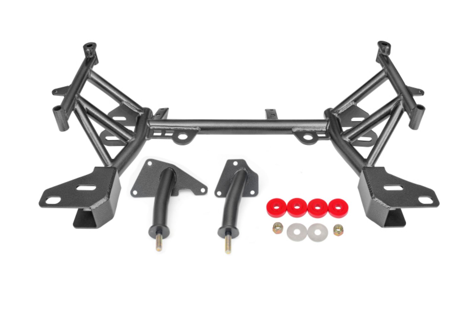 Picture of BMR 93-02 4th Gen F-Body K-Member LT1 Motor Mounts Pinto Rack Mounts Black Hammertone