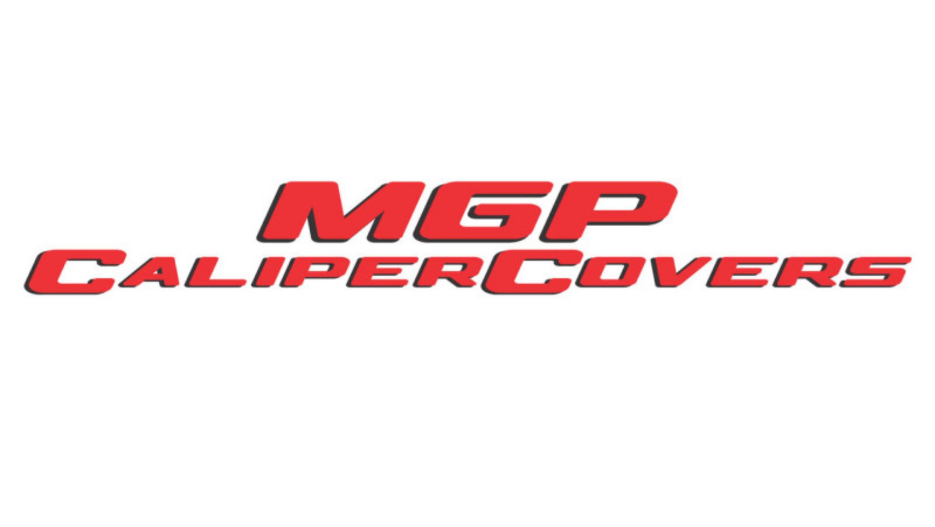 Picture of MGP 4 Caliper Covers Engraved Front & Rear 22-23 Jeep Wagoneer MOPAR Red Finish Silver Ch 19in+ Wh