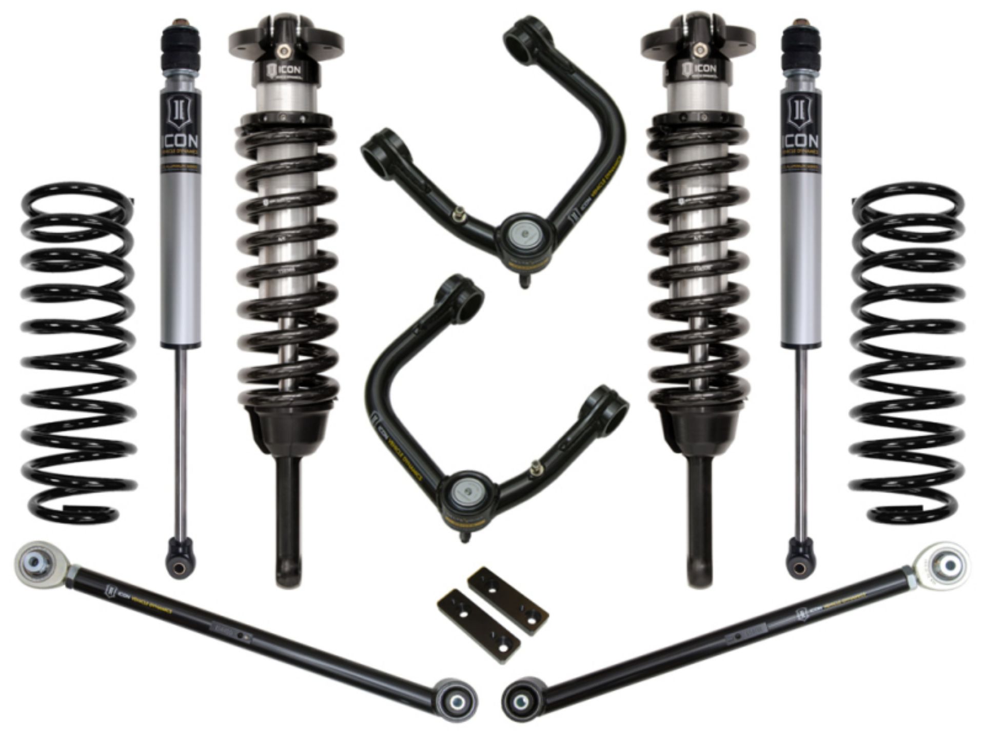 Picture of ICON 2010+ Toyota FJ-4Runner 0-3-5in Stage 3 Suspension System w-Tubular Uca