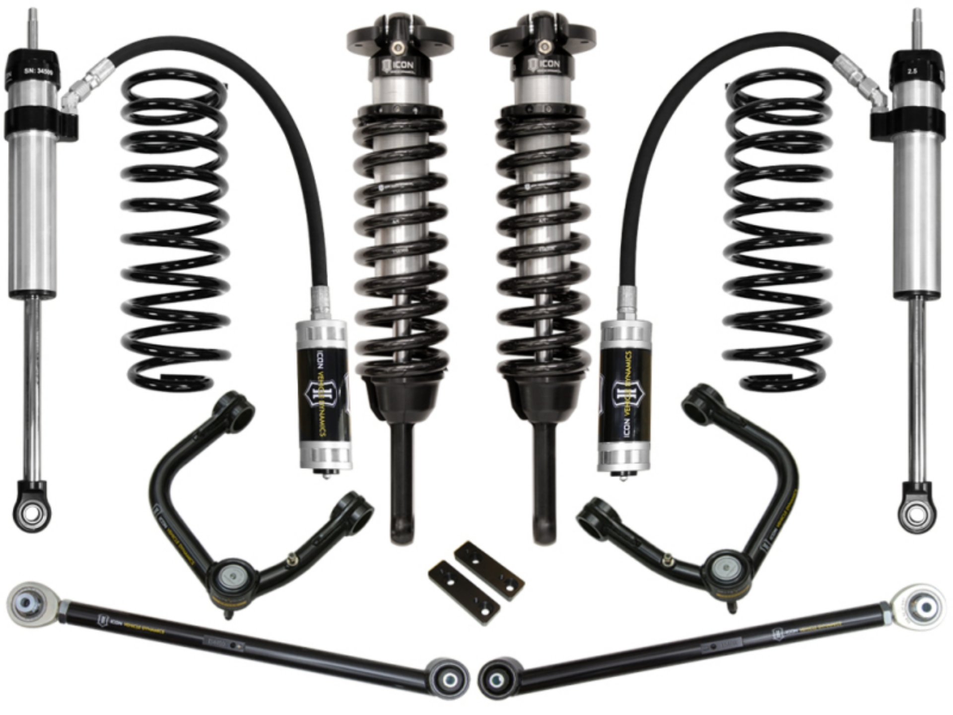 Picture of ICON 2010+ Toyota FJ-4Runner 0-3-5in Stage 4 Suspension System w-Tubular Uca