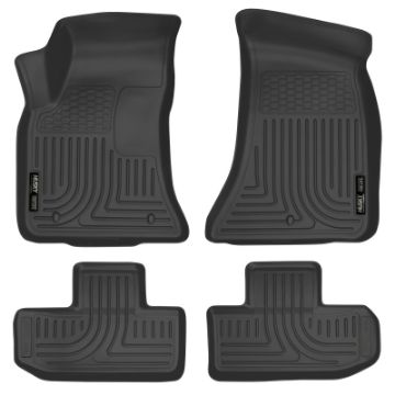 Picture of Husky Liners 16-22 Dodge Challenger RWD Front & Second Row Black Floor Liners