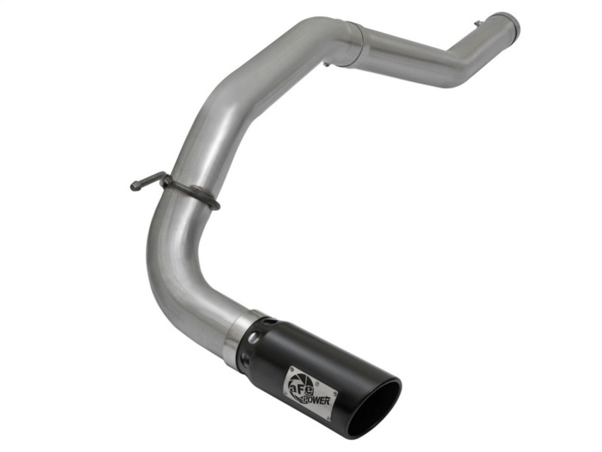 Picture of aFe LARGE Bore HD DPF-Back SS Exhaust w- Black Tip 2016 Nissan Titan XD V8-5-0L td