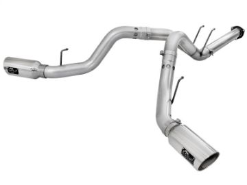 Picture of aFe Atlas Exhaust 4in DPF-Back Exhaust Aluminized Steel Polished Tip 11-14 ford Diesel Truck V8-6-7L