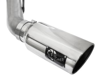 Picture of aFe Atlas Exhaust 4in DPF-Back Exhaust Aluminized Steel Polished Tip 11-14 ford Diesel Truck V8-6-7L