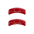 Picture of MGP 4 Caliper Covers Engraved Front & Rear Acura Red finish silver ch