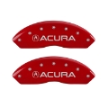 Picture of MGP 4 Caliper Covers Engraved Front & Rear Acura Red finish silver ch