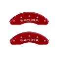 Picture of MGP 4 Caliper Covers Engraved Front & Rear Acura Red finish silver ch