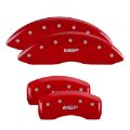 Picture of MGP 4 Caliper Covers Engraved Front & Rear Acura Red finish silver ch