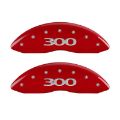 Picture of MGP 4 Caliper Covers Engraved Front & Rear 300 Red finish silver ch