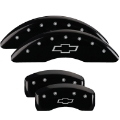 Picture of MGP 4 Caliper Covers Engraved Front & Rear Bowtie Black finish silver ch