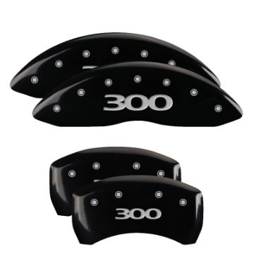 Picture of MGP 4 Caliper Covers Engraved Front & Rear 300 Black finish silver ch