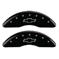 Picture of MGP 4 Caliper Covers Engraved Front & Rear Bowtie Black finish silver ch