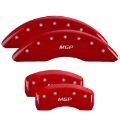 Picture of MGP 4 Caliper Covers Engraved Front & Rear 300 Red finish silver ch