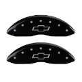 Picture of MGP 4 Caliper Covers Engraved Front & Rear Bowtie Black finish silver ch