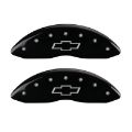 Picture of MGP 4 Caliper Covers Engraved Front & Rear Bowtie Black finish silver ch