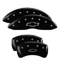 Picture of MGP 4 Caliper Covers Engraved Front & Rear Bowtie Black finish silver ch