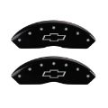 Picture of MGP 4 Caliper Covers Engraved Front & Rear Bowtie Black finish silver ch