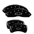 Picture of MGP 4 Caliper Covers Engraved Front & Rear Bowtie Black finish silver ch