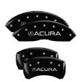 Picture of MGP 4 Caliper Covers Engraved Front & Rear Acura Black finish silver ch