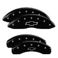 Picture of MGP 4 Caliper Covers Engraved Front & Rear Bowtie Black finish silver ch