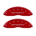 Picture of MGP 4 Caliper Covers Engraved front & Rear 2015-Sport Red finish silver ch