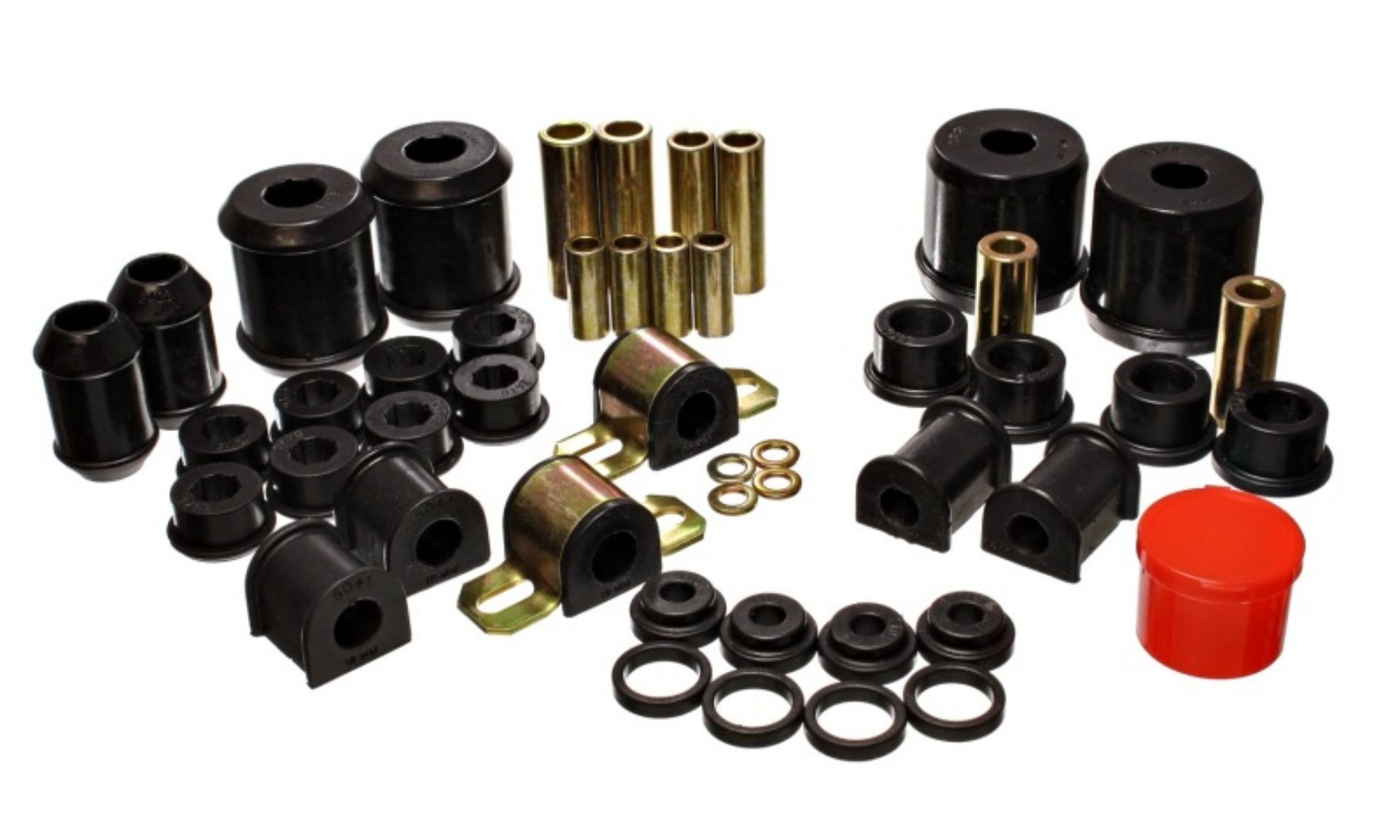 Picture of Energy Suspension 00-1-01 Mitsubishi Eclipse FWD Black Hyper-flex Master Bushing Set