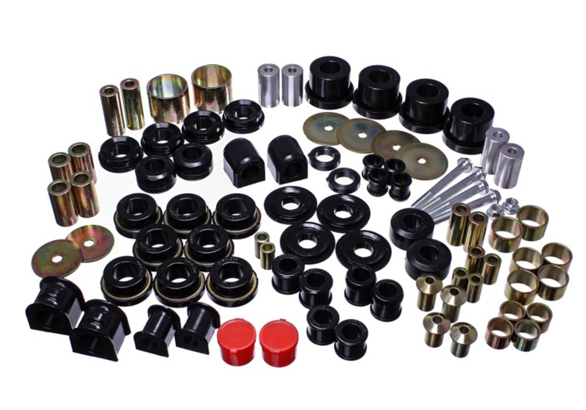 Picture of Energy Suspension 15-16 Ford Mustang Black Hyper-Flex Master Bushing Set