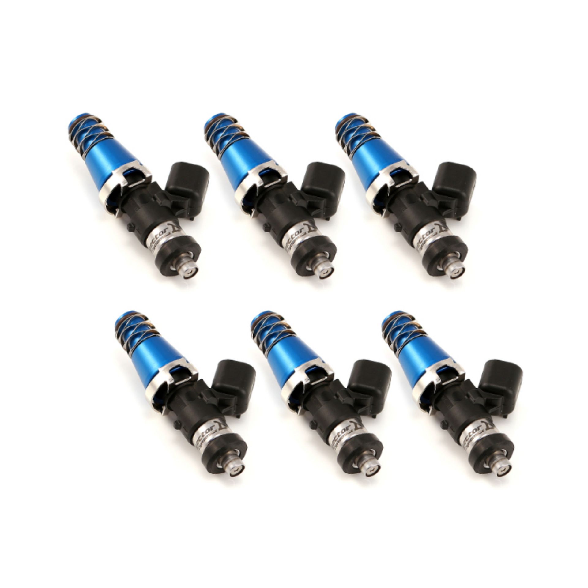 Picture of Injector Dynamics ID1050X Injectors 11mm Blue Adaptor Tops Denso Lower Cushions Set of 6