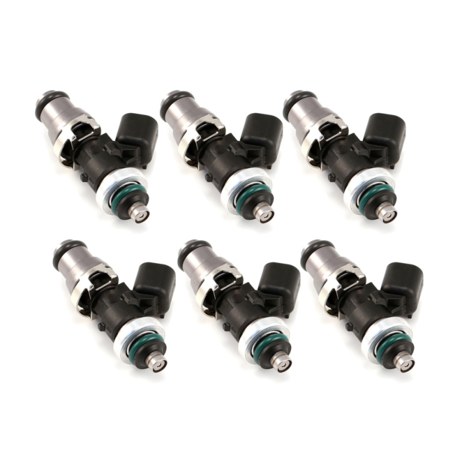 Picture of Injector Dynamics 1050-XDS Injectors 14mm Grey Adaptor Top GTR Lower Spacer Set of 6