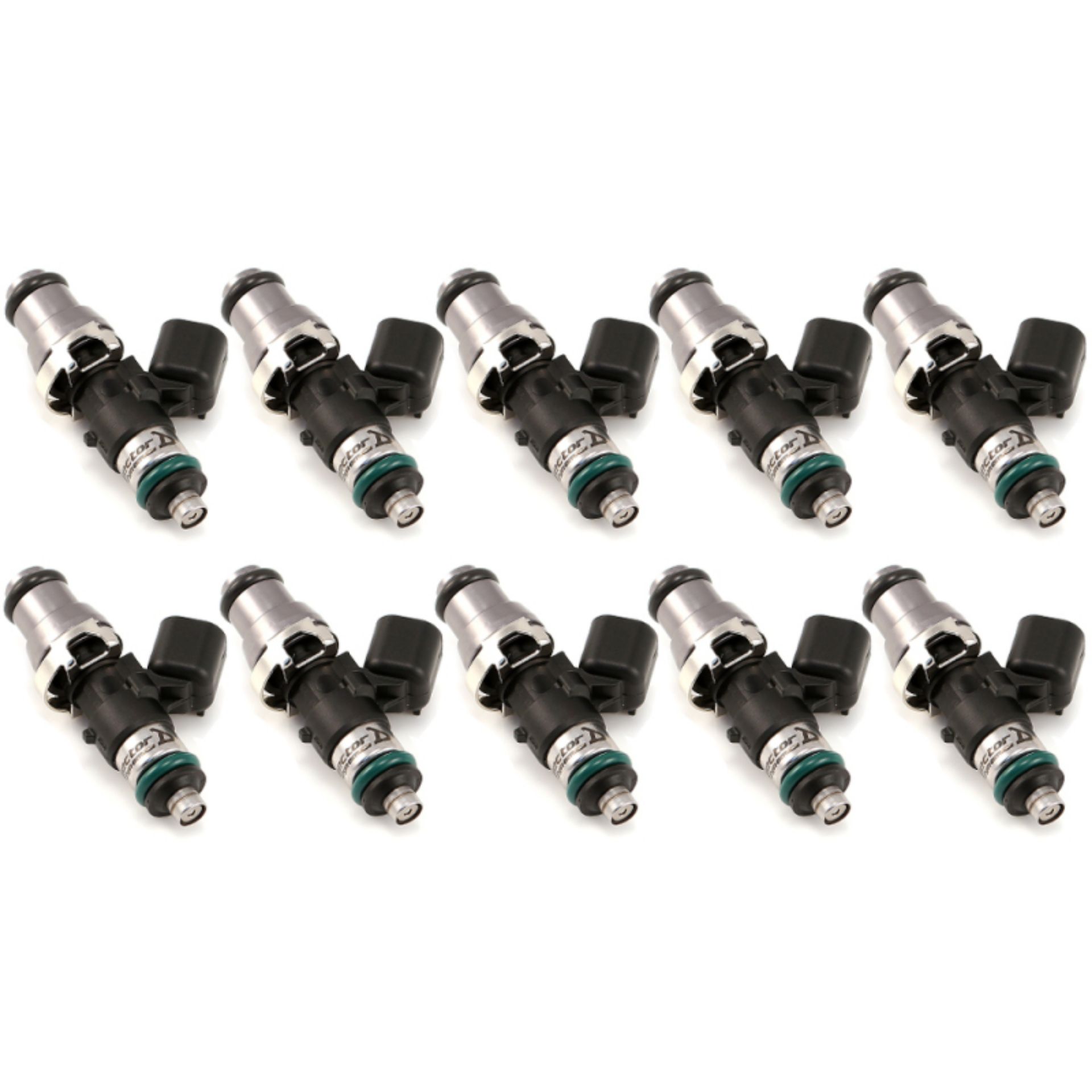 Picture of Injector Dynamics ID1050X Injectors 14mm Grey Adaptor Top Set of 10