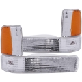 Picture of ANZO 1991-1996 Dodge Dakota Euro Parking Lights Chrome w- Amber Reflector