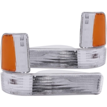 Picture of ANZO 1991-1996 Dodge Dakota Euro Parking Lights Chrome w- Amber Reflector