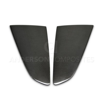 Picture of Anderson Composites 2015-2017 Ford Mustang Type -F Style Window Louvers - Flat