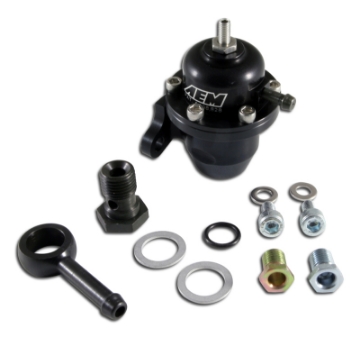 Picture of AEM 96-97 Acura CL - 94-97 Accord - 96-00 Civic Ex Black Adjustable Fuel Pressure Regulator