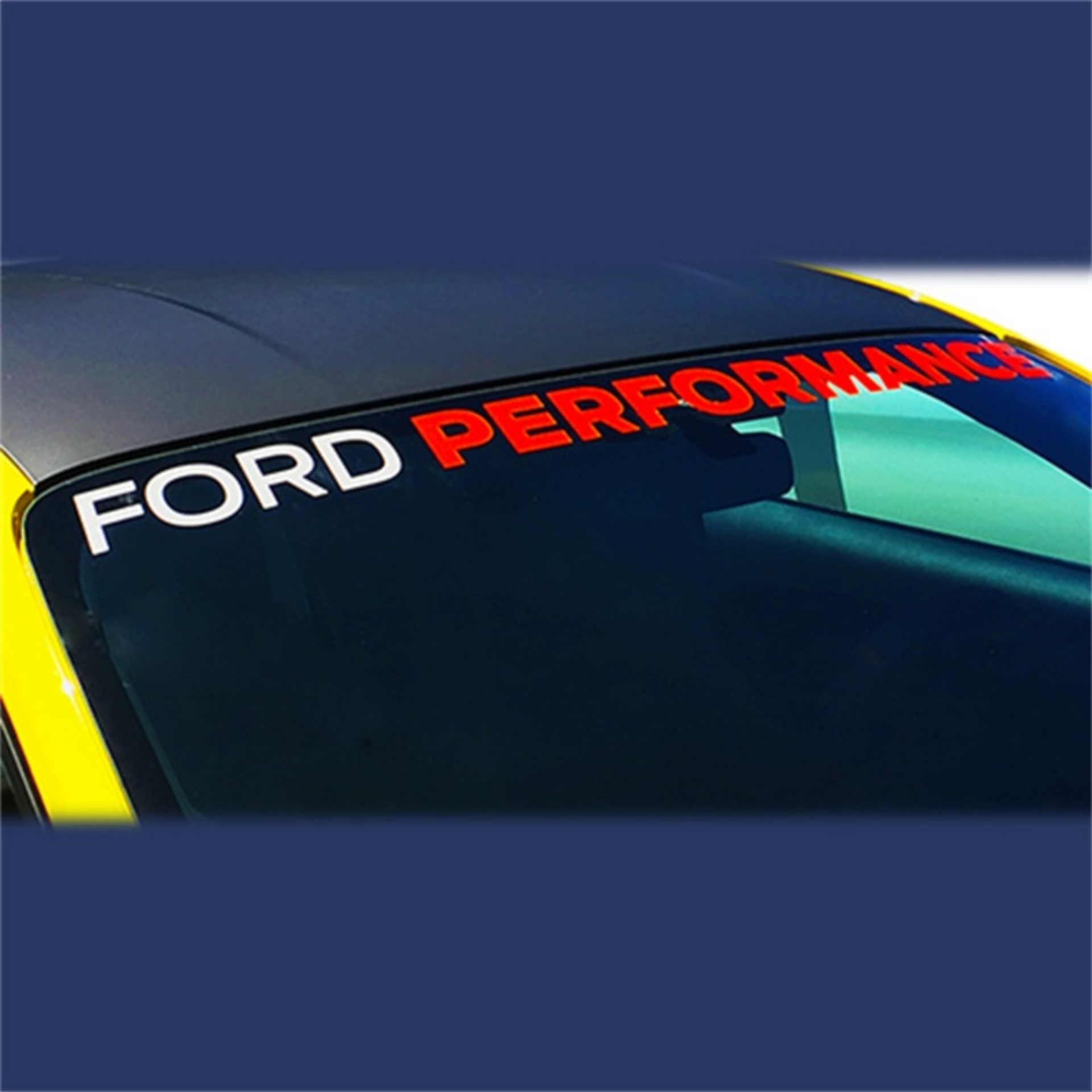 Picture of Ford Performance 2015-2017 Mustang Windshield Banner Ford Performance - White - Red