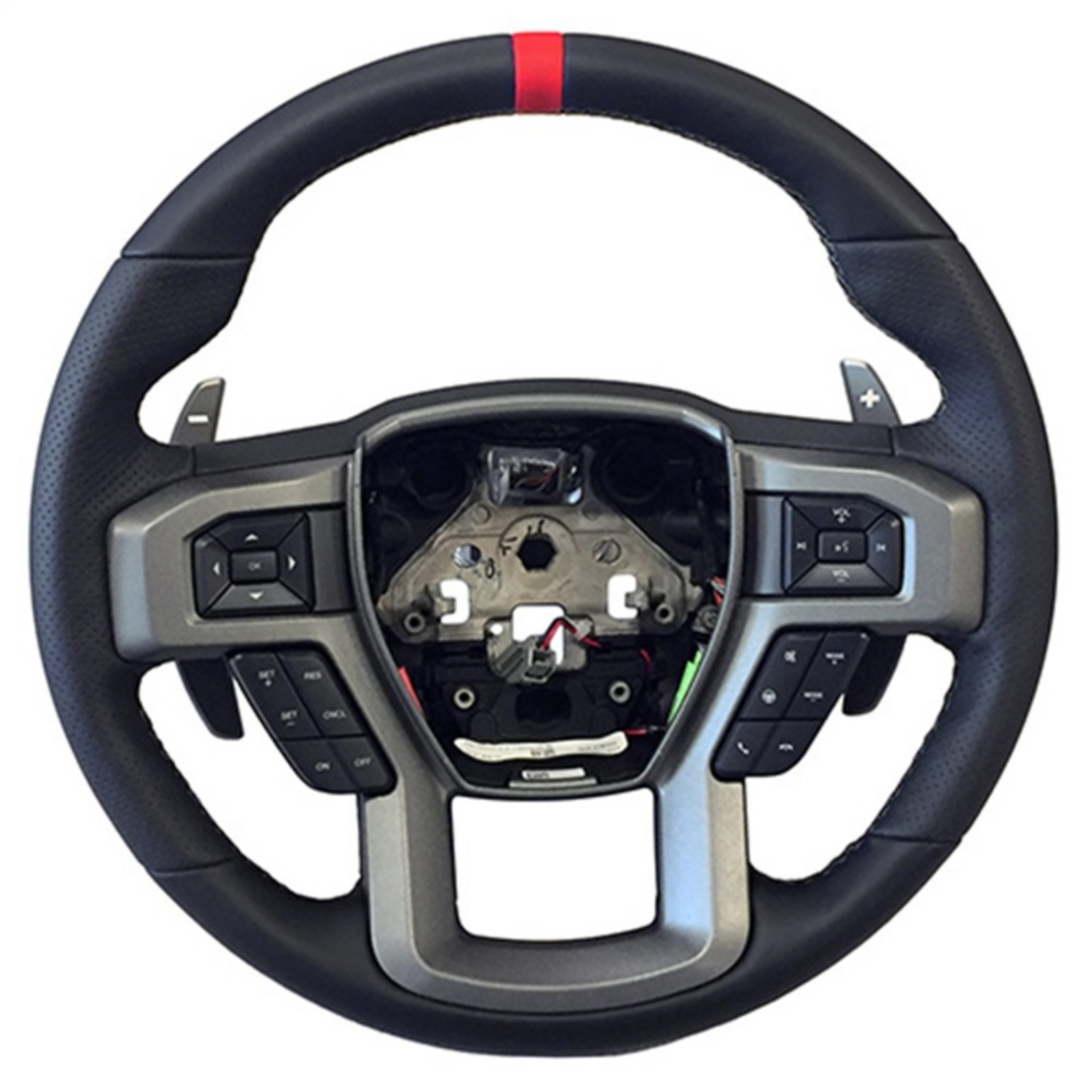 Picture of Ford Racing 15-18 F-150 Raptor Performance Steering Wheel Kit - Red Sightline