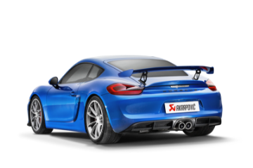 Picture of Akrapovic 16-16 Porsche Boxster Spyder - Cayman GT4 981 Slip-On Line Titanium w- Titanium Tips