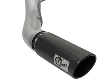 Picture of aFe ATLAS 5in DPF-Back Alum Steel Exhaust System w-Black Tip 2017 Ford Diesel Trucks V8-6-7L td