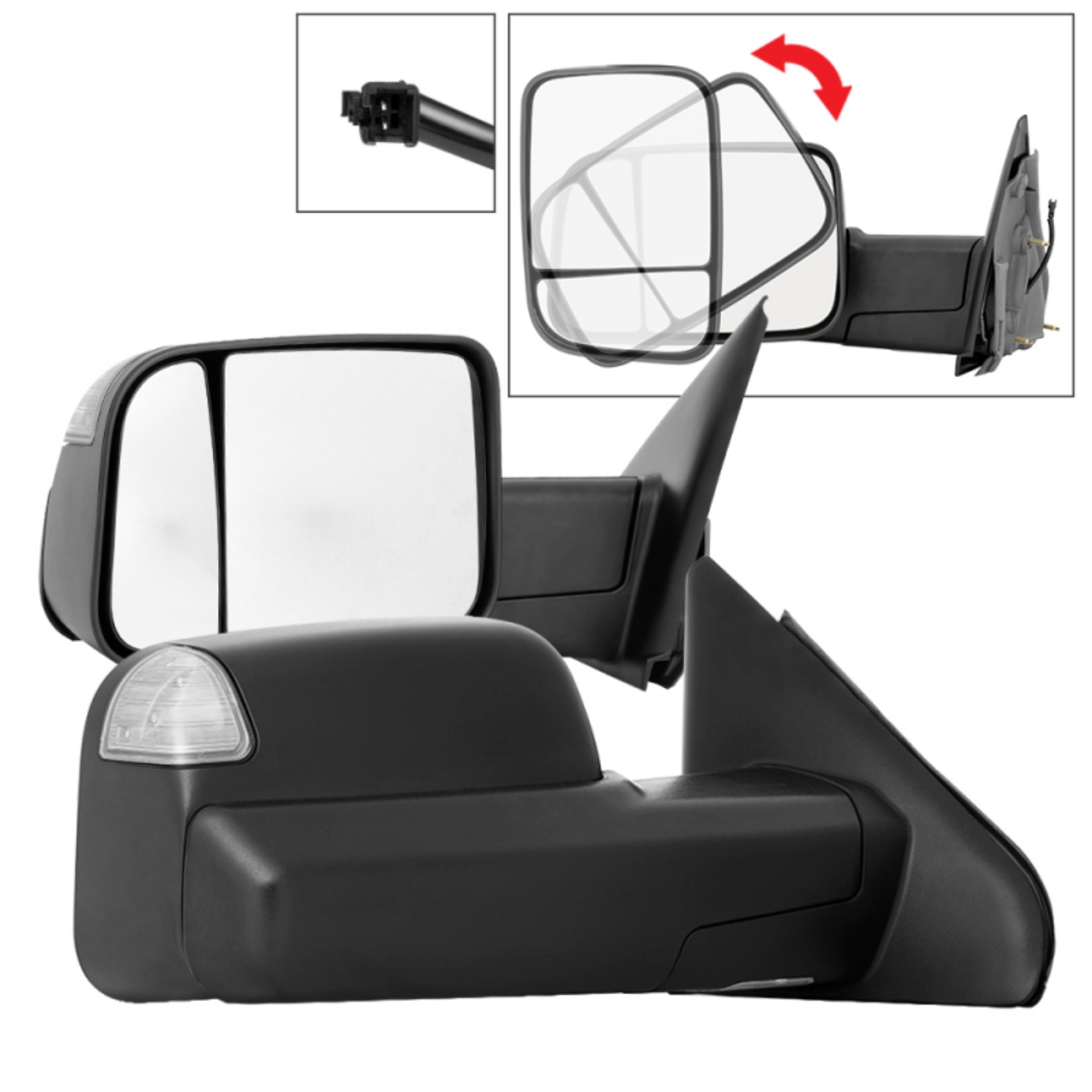 Picture of xTune Dodge Ram 02-09 G2 Manual Extendable - Manual Heated Mirror - MIR-DRAM02S-G2-MA-SET