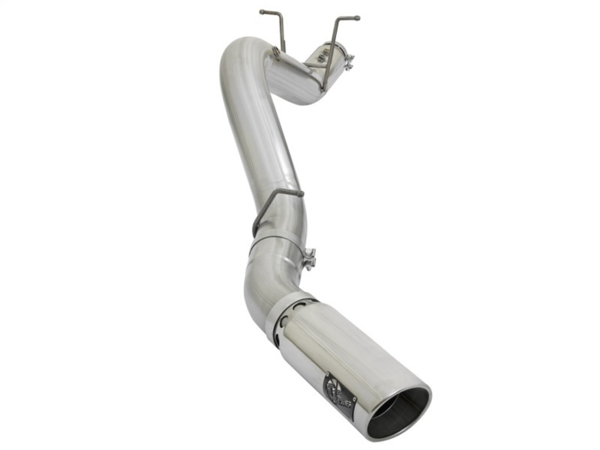 Picture of aFe ATLAS 5in DPF-Back Aluminized Steel Exhaust System w-Polished Tips 2017 GM Duramax 6-6L td L5P