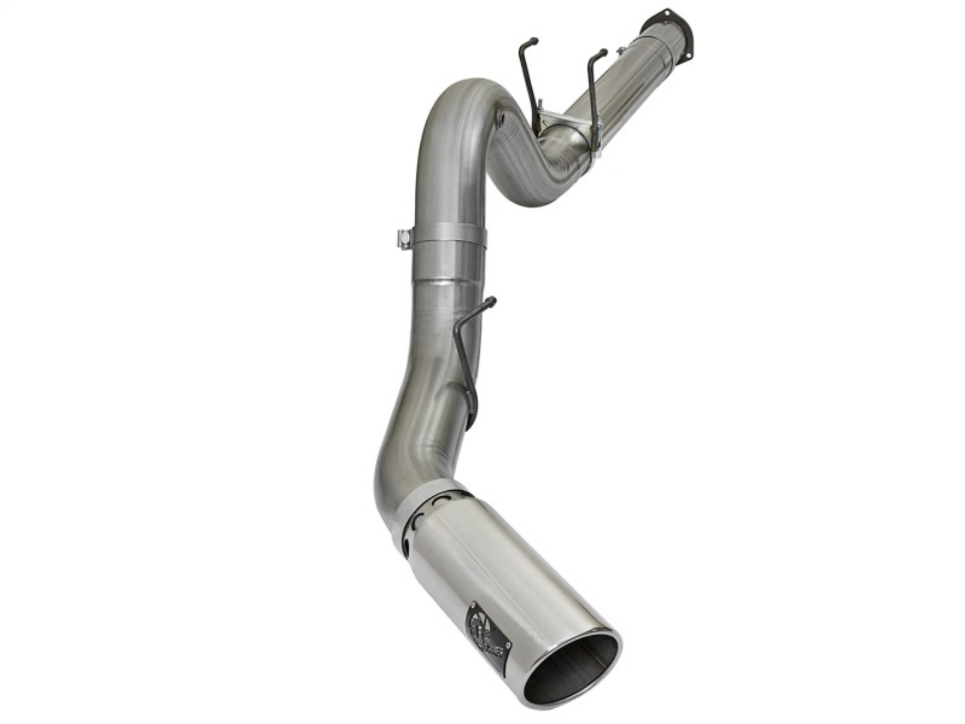 Picture of aFe LARGE BORE HD 5in 409-SS DPF-Back Exhaust w-Polished Tip 2017 Ford Diesel Trucks V8 6-7L td